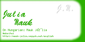 julia mauk business card